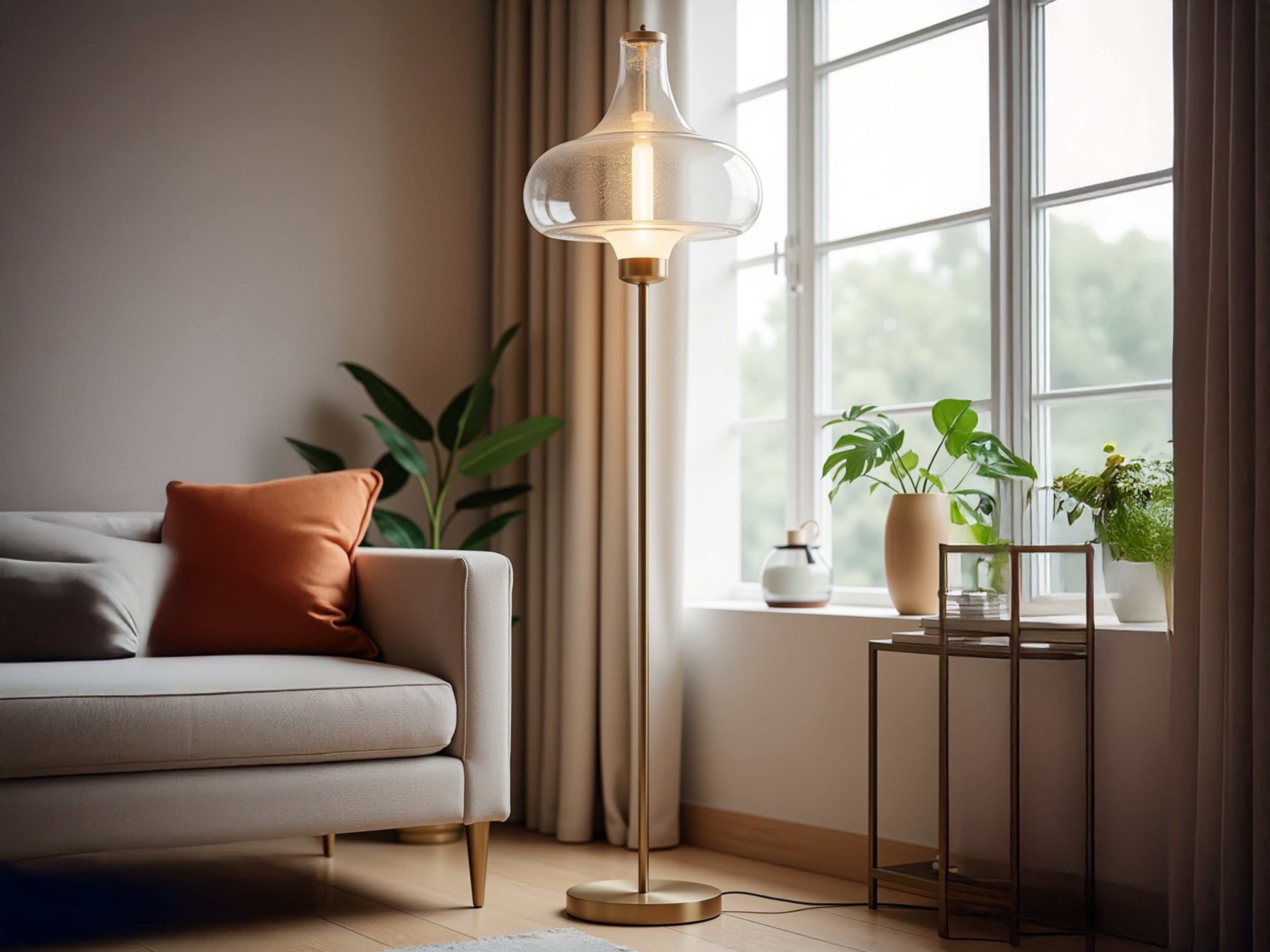 Customized Handmade Glass Floor Lamp